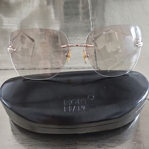 Montblanc Rimless Eyewear with Gold Accents